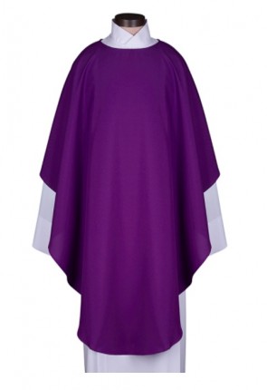 R.J. Toomey Everyday Collection Purple Chasuble with Round Neck and Inner Stole