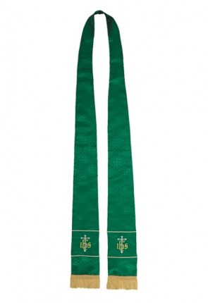 R.J. Toomey Maltese Cross Green Jacquard Stole