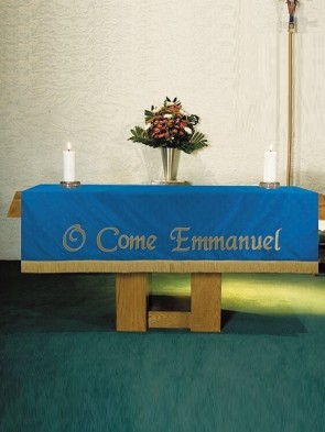 R.J. Toomey Maltese Cross Blue Jacquard Altar Frontal