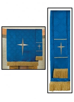 R.J. Toomey Maltese Cross Blue Jacquard Bookmark