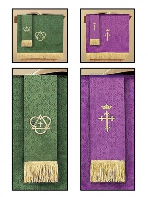 R.J. Toomey Reversible Jacquard Purple/Green Bookmark