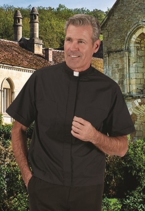 R.J. Toomey "Summer Comfort Jak" Short-Sleeve, Tab Collar Clergy Shirt