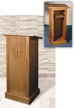 Robert Smith 44"H Maple Full Lectern With Shelf