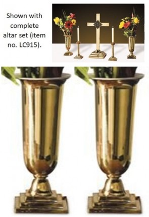 Sudbury Brass 11-1/2"H Vases - Set of Two