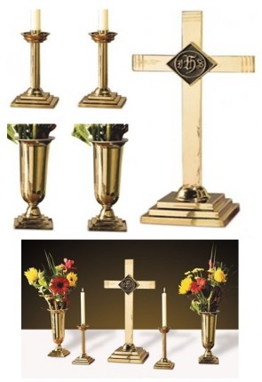 Sudbury Brass Altar Set