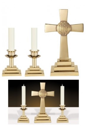 Sudbury Brass Celtic Cross Altar Set