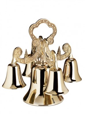 Sudbury Brass Basilica Hand-Held Bell Set With Five Bells