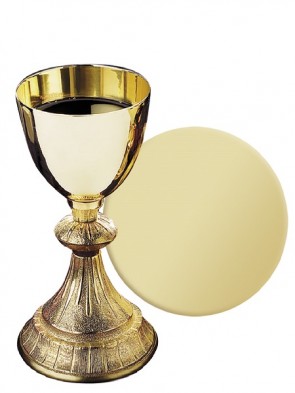 Sudbury Brass Etched Chalice and Paten Set