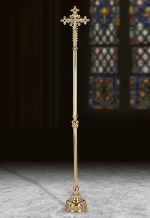 Sudbury Brass Notre Dame Series 85"H Processional Crucifix