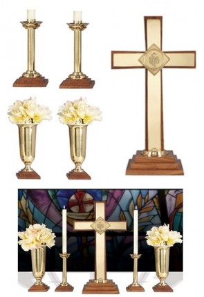 Sudbury Brass Oxford Series Altar Set