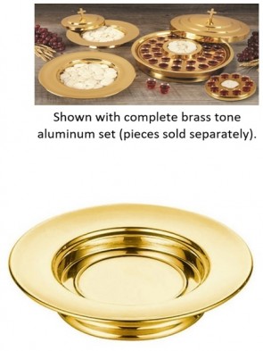 Sudbury Brass Polished Brass Tone Aluminum Stacking Bread Plate
