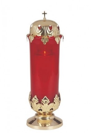 Sudbury Brass Table Sanctuary Lamp with Top