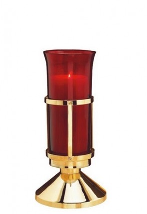 Sudbury Brass Table Sanctuary Lamp with Globe