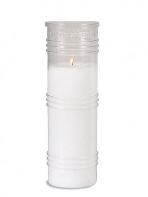Will & Baumer Devotionlights Clear, 5-Day, Plastic Insert - Case of 12 Candles