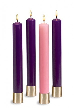 Will & Baumer 1-1/2"D Polar Paraffin-Based Advent Candle Set