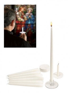 Will & Baumer 4-1/4"H Candlelight Service Set - 120 Parishioners
