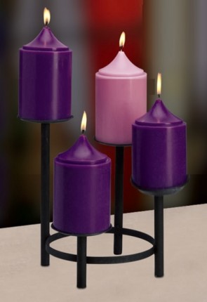 Will & Baumer 4"D Paraffin-Based Advent Candle Set
