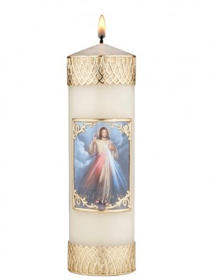 Will & Baumer Divine Mercy Wax Devotional Candle - Set of Two Candles