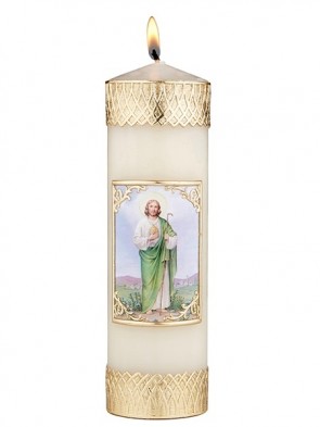 Will & Baumer Saint Jude Wax Devotional Candle - Set of Two Candles
