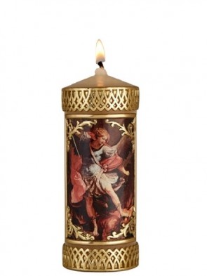 Will & Baumer Saint Michael the Archangel Wax Devotional Candle - Set of Two Candles