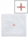 Abbey Brand Linen/Cotton Red Cross Chalice Pall with Insert - Pack of 3 Linens