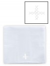 Abbey Brand Linen/Cotton White Cross Large Corporal - Pack of 3 Linens