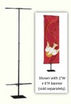 Celebration Banners 2'W X 8'H Adjustable Banner Stand for Pole Hem Banners