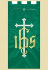 R.J. Toomey Maltese Cross Series "IHS Cross" 2'W X 4'H Worship Banner