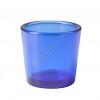 Dadant Candle Blue, Glass, 10-Hour Votive Candle Holder - Box Of 12 Holders