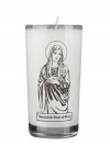 Dadant Candle Immaculate Heart of Mary 72-Hour Glass Prayer Candle - Case of 12 Candles