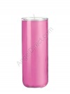Dadant Candle No. 3 Frost Pink, 6-Day, Open-Mouth Glass Devotional Candle - Case Of 12 Candles