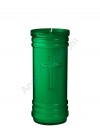 Dadant Candle P-Series Green, 5-1/2 Day, Plastic Devotional Candle - Case Of 24 Candles