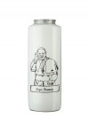 Dadant Candle Pope Francis 6-Day, Glass Devotional Candle - Case of 12 Candles
