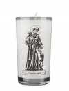 Dadant Candle Saint Francis of Assisi 72-Hour Glass Prayer Candle - Case of 12 Candles