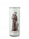 Dadant Candle Saint Francis of Assisi Glass Globe - Case of 12 Globes
