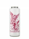 Dadant Candle Saint Michael the Archangel 6-Day, Glass Devotional Candle - Case of 12 Candles