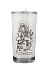 Dadant Candle Saint Teresa of Calcutta 72-Hour Glass Prayer Candle - Case of 12 Candles