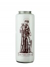 Dadant Candle Saint Francis of Assisi 6-Day, Glass Devotional Candle - Case of 12 Candles