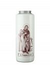 Dadant Candle Saint Peregrine 6-Day, Glass Devotional Candle - Case of 12 Candles
