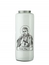 Dadant Candle Saint Pius X 6-Day, Glass Devotional Candle - Case of 12 Candles