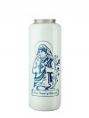 Dadant Candle Saint Teresa of Calcutta 6-Day, Glass Devotional Candle - Case of 12 Candles