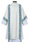 R.J. Toomey Avignon Collection Ivory/Blue Dalmatic with Inner Stole