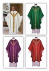 R.J. Toomey Avignon Collection Set of Four Semi-Gothic Chasubles with Round Neck and Inner Stoles