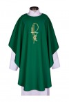 R.J. Toomey Eucharistic Collection Green Chasuble with Round Neck and Inner Stole