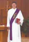 R.J. Toomey Eucharistic Collection Purple Deacon Stole