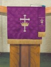 R.J. Toomey Maltese Cross Purple Jacquard Pulpit Scarf