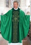 R.J. Toomey Saint Mark Collection Green Gothic-Style Chasuble with Inner Stole