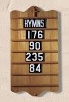 Robert Smith 32"H Wall-Mount Hardwood Hymn Board