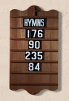 Robert Smith 32"H Wall-Mount Hardwood Hymn Board