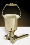 Sudbury Brass 10"H Brass Holy Water Pot with Sprinkler